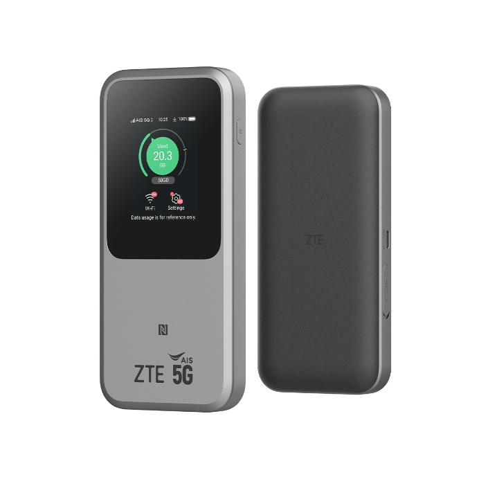 [ เคลียร์สต๊อก ] ZTE MU5120 U50 5G Pocket WiFi ใส่ซิม 10000mah 27W WiFi6 3600Mbps ออกใบกำกับภาษีได้