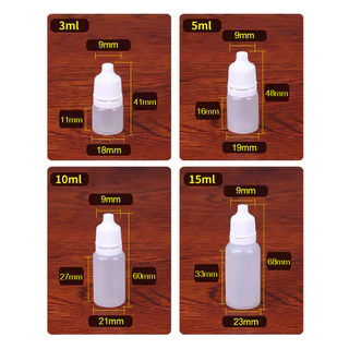 ขวดบีบหยด แพค 10ชิ้น ขนาด 3/5/10/15/20/30/50/100 ml. มีจุกหยด พลาสติก PE บรรจุของเหลว ใส่น้ำหอม