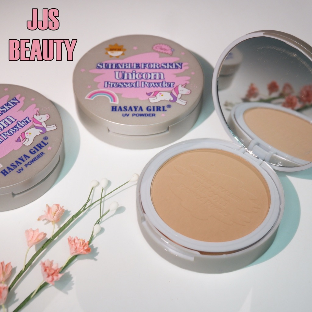 HASAYA GIRL Unicorn Soft & Smooth UV Powder แป้งพัฟกันแดด ผสมรองพื้น บางเบา ผิวหน้าเรียบเนียน SPF35