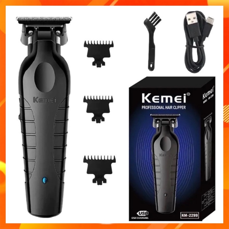 Kemei KM-2299 ไร้สาย เครื่องตัดผมชาร์จไฟฟ้า Zero Gap Finishing ผู้ชาย มืออาชีพ