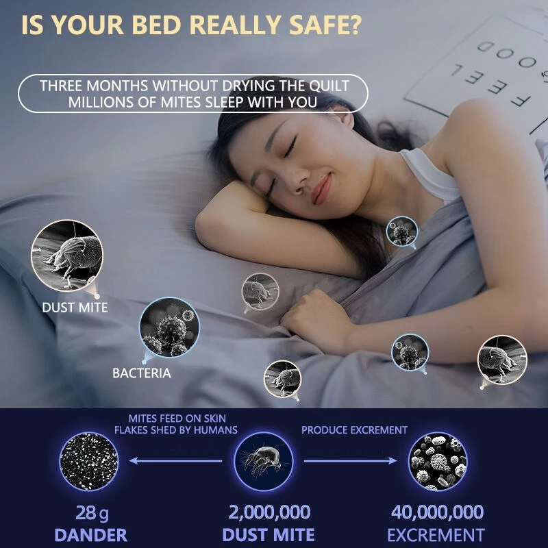 เครื่องดูดไรฝุ่นไร้สาย ฆ่าเชื้อแสง UV กำจัดไรฝุ่น99.9% 20000Pa เครื่องกําจัดไรฝุ่นมือถือ เครื่องดูดฝุ่นที่นอน thumbnail 5