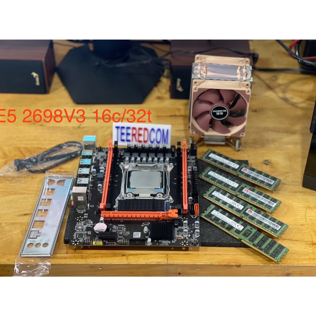 Mb x99+cpu INTEL XEON E5 2698 v3 16c/32t + ram ddr4 16-128gb/M.2 NVME