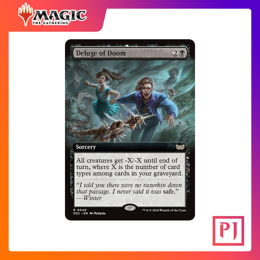 [MTG] Deluge of Doom (Extended Art) [DSC] [BLACK] [RARE] [NORMAL] [ENG] (การ์ดเมจิค / Magic the Gathering)