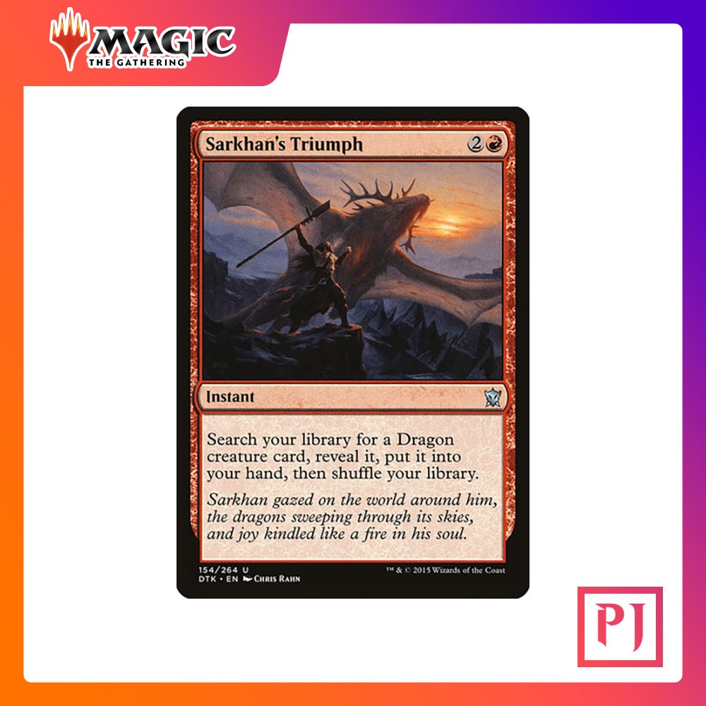 [MTG] Sarkhan's Triumph [DTK] [RED] [UNCOM] [NORMAL] [ENG] (การ์ดเมจิค / Magic the Gathering)