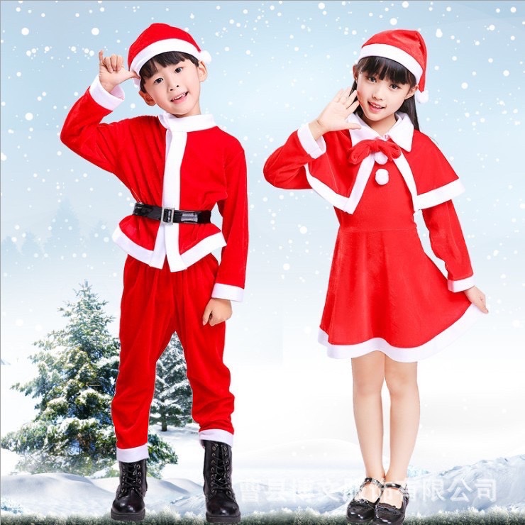 ชุดคริสต์มาสเด็กชาย-หญิง/ชุดซานต้าครอสเด็กชาย/พร้อมส่งในไทย