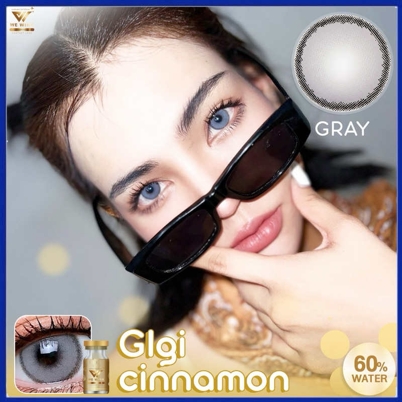 คอนแทคเลนส์ เลนส์ไฮโดรเจน เลนส์นิ่ม มีค่าสายตา 💛 Gigi Cinnamon 💛 Gray / Brown (Wewink)