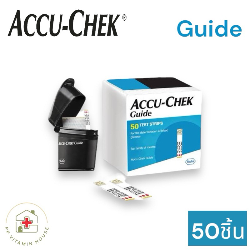 Accu check guide 25/50 แผ่น แผ่นตรวจน้ำตาลแอคคูเช็ค