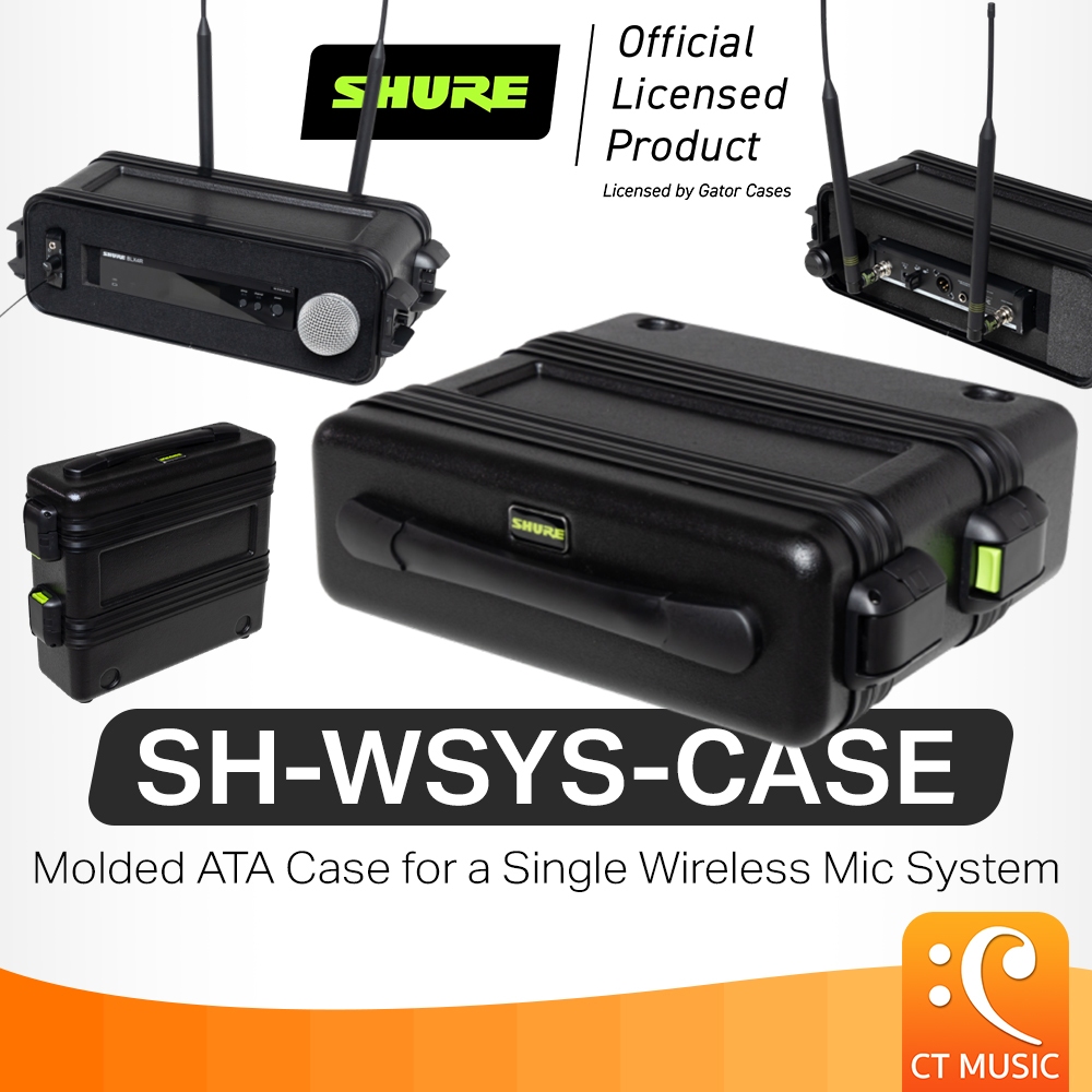 Shure by Gator SH-WSYS-CASE Molded ATA Case for a Single Wireless Mic | Microphone Case เคสไมโครโฟน