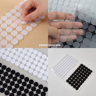 ตีนตุ๊กแกวงกลมพร้อมส่ง มีกาวในตัว สีขาว/ดำ/ใส ขนาด1, 1.5, 2,…