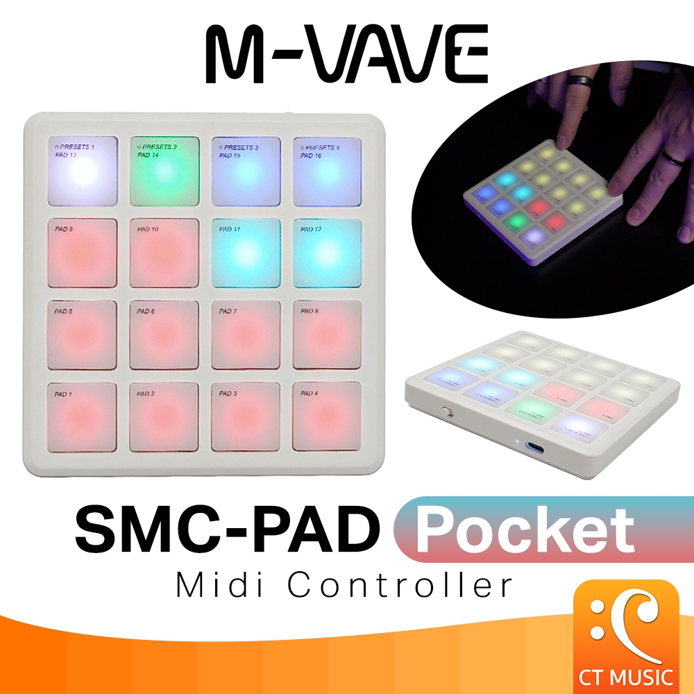 M-VAVE SMC-PAD Pocket Midi Controller มีดี้คอนโทรลเลอร์ MVAVE SMCPAD MidiController