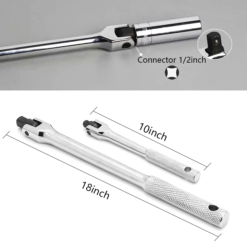 ด้ามบล็อก ด้ามขันแข็ง ด้ามพับ ข้อต่อบล็อก ขนาด 1/2”(4 หุน) ข้อต่อ ด้ามยาว18นิ้ว ด้ามสั้น10นิ้ว