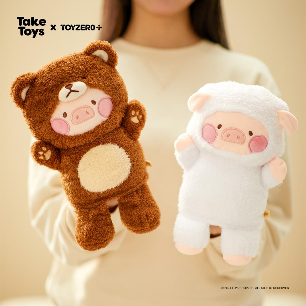 TOYZEROPLUS LuLu the Piggy Costume Series - Fluffy Hand Puppets - ตุ๊กตามือหุ่นสัตว์หมูลูลู่
