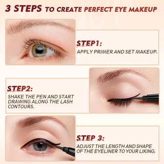 PAZIUM อายไลเนอร์ ปากกาลืกไลเนอร์ Eyeliner กันน้ำ กันเหงื่อ ไม่เลอะเปื้อน ปลายแปรงบาง มีอ.ย.