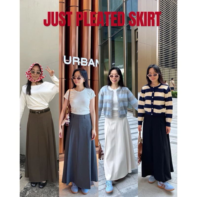 UIUI | JUST PLEATED SKIRT กระโปรงพลีทยาว
