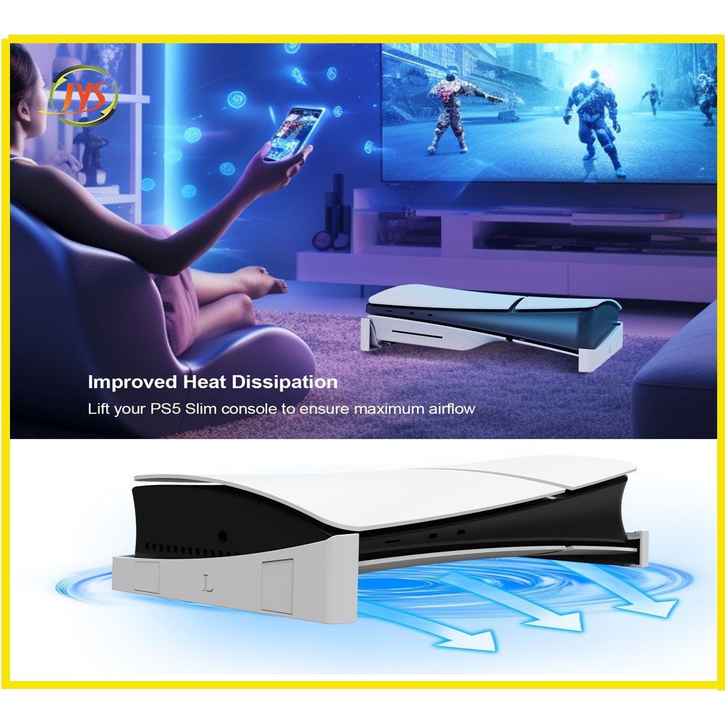 PS5 PRO/PS5 Slim  ออปติคอลไดรฟ์รุ่นดิจิตอลชั้นวางแนวนอนเรียบง่าย PS5 Slim ขาตั้ง JYS-P5189