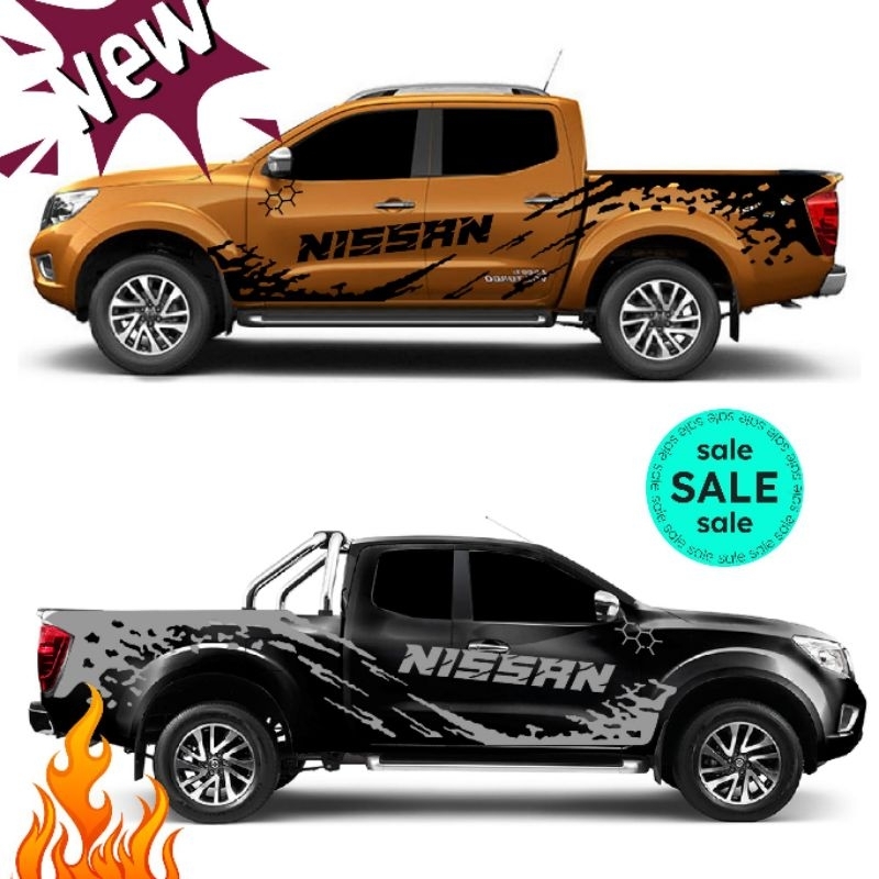สติ๊กเกอร์ลายสาดโคลน Nissan navara ติดตั้งได้ทุกรุ่น อุปกรณ์ประดับยนต์