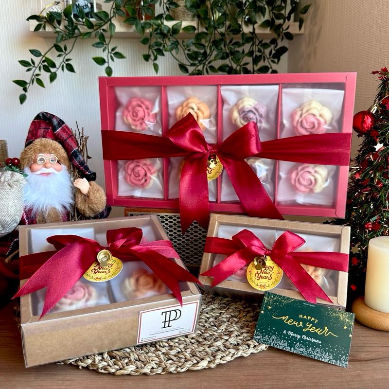 Rose love cookies / คุกกี้สับปะรดรูปดอกไม้ คุกกี้ปีใหม่