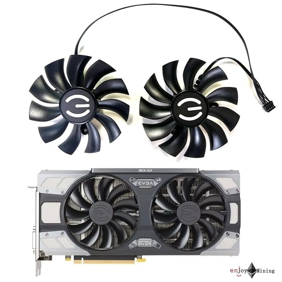 พัดลมการ์ดจอ EVGA 1070 1070ti 1080 1080Ti SC ICX/ACX graphics card fan PLA09215B12H