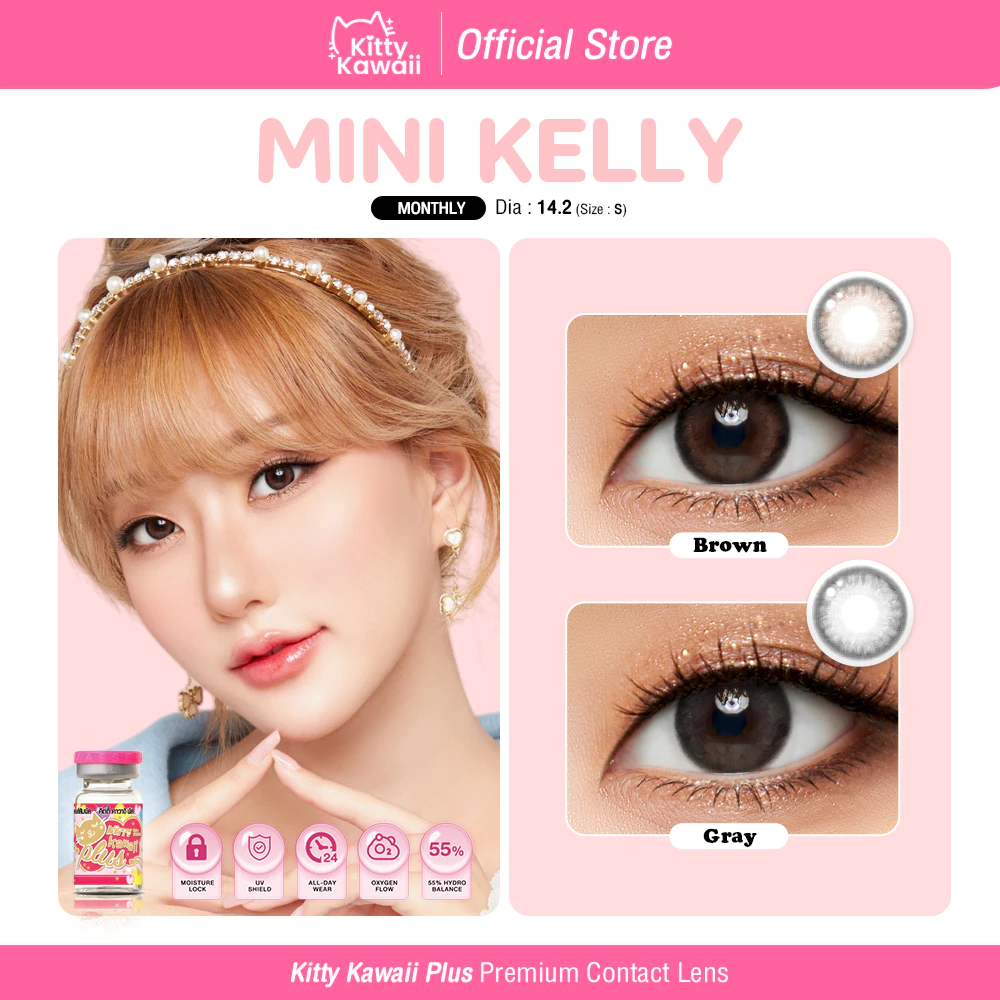 Kitty Kawaii Contact Lens : Mini Kelly - คอนแทคเลนส์รายเดือนคิตตี้ คาวาอิ พัส (VIAL)