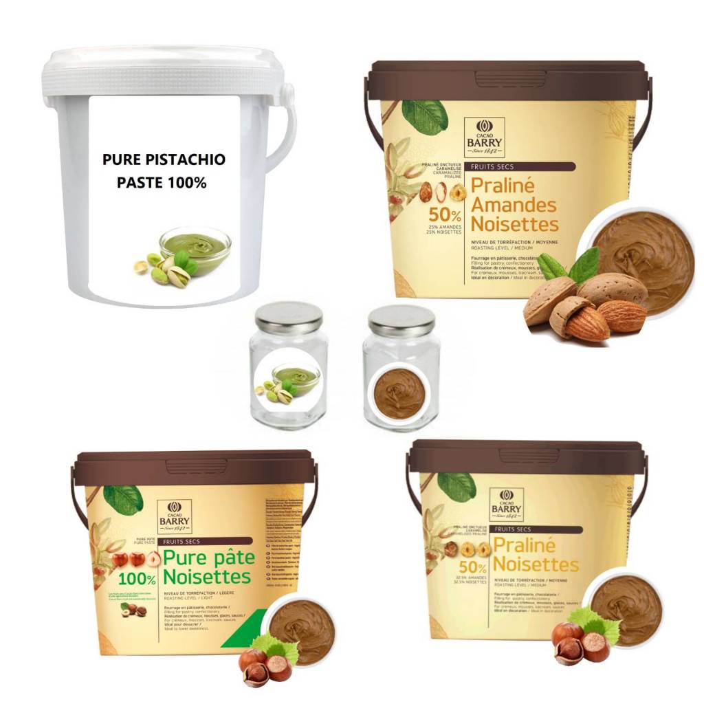 เพส/พราลีน Paste/Praline (อัลมอนด์ เฮเซลนัท)  แบ่งขาย 150 g.