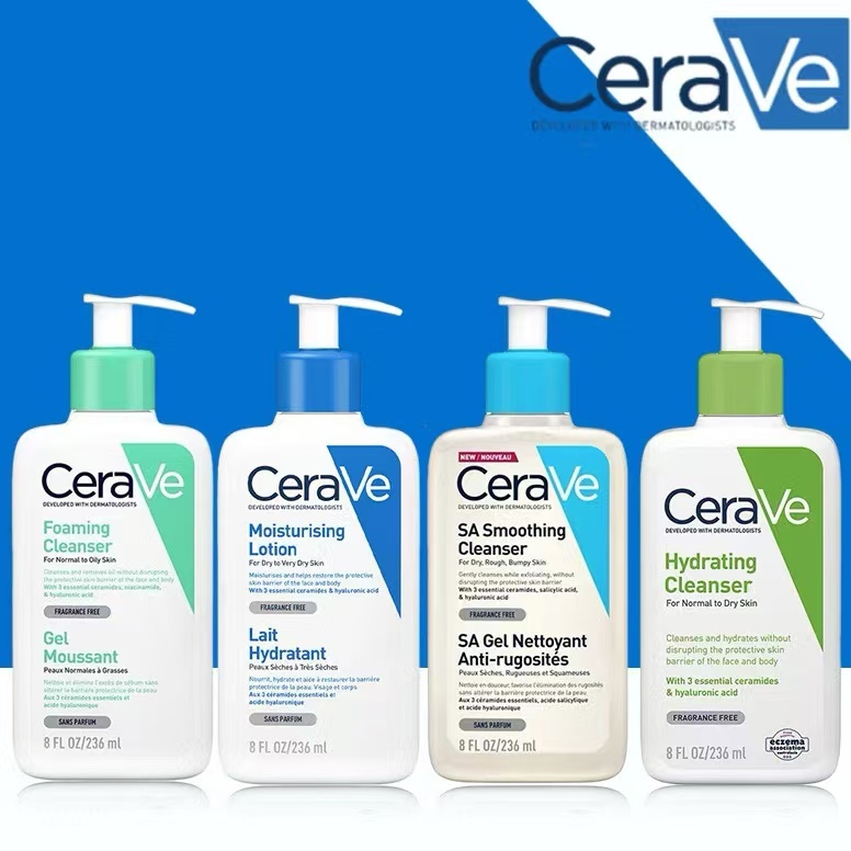 Cerave Facial Cleanser CeraVe Facial Cleanser 236ml (โฟม/น้ํา/ครีมถึงโฟม/SA เรียบลื่น/ฟอกสี)