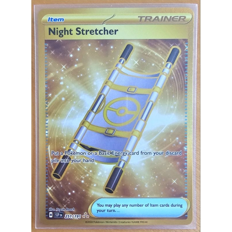 [การ์ดโปเกมอนลิขสิทธิ์แท้ EN] Gold Secret rare/Full art secret rare/Hyper rare Single แยกใบ ชุด Surging Sparks