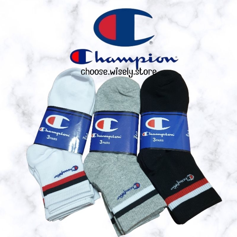 พร้อมส่งถุงเท้าข้อยาว Champion เกรด Outlet ฟรีไซส์ 35-42