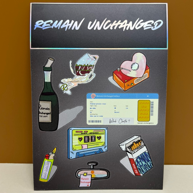 สติ๊กเกอร์ “RemainUnchanged”สามารถติดได้ทุกที่ สวยงามตรงปก ทนทาน น่ารัก