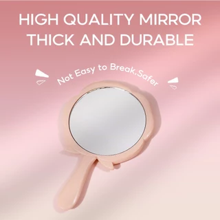 Oni Handheld Vintage Embossed Rose Makeup Mirror กระจกเครื่องสำอาง แบบพกพาขนาดเล ็ กรอบมือกระจกเครื ่ องสําอางด ้