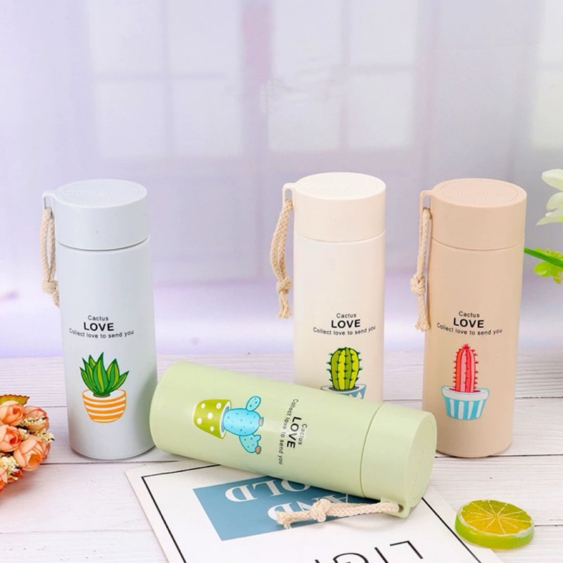 กระบอกน้ำเก็บอุณหภูมิร้อน-เย็น 450ml. คละสี คละลาย