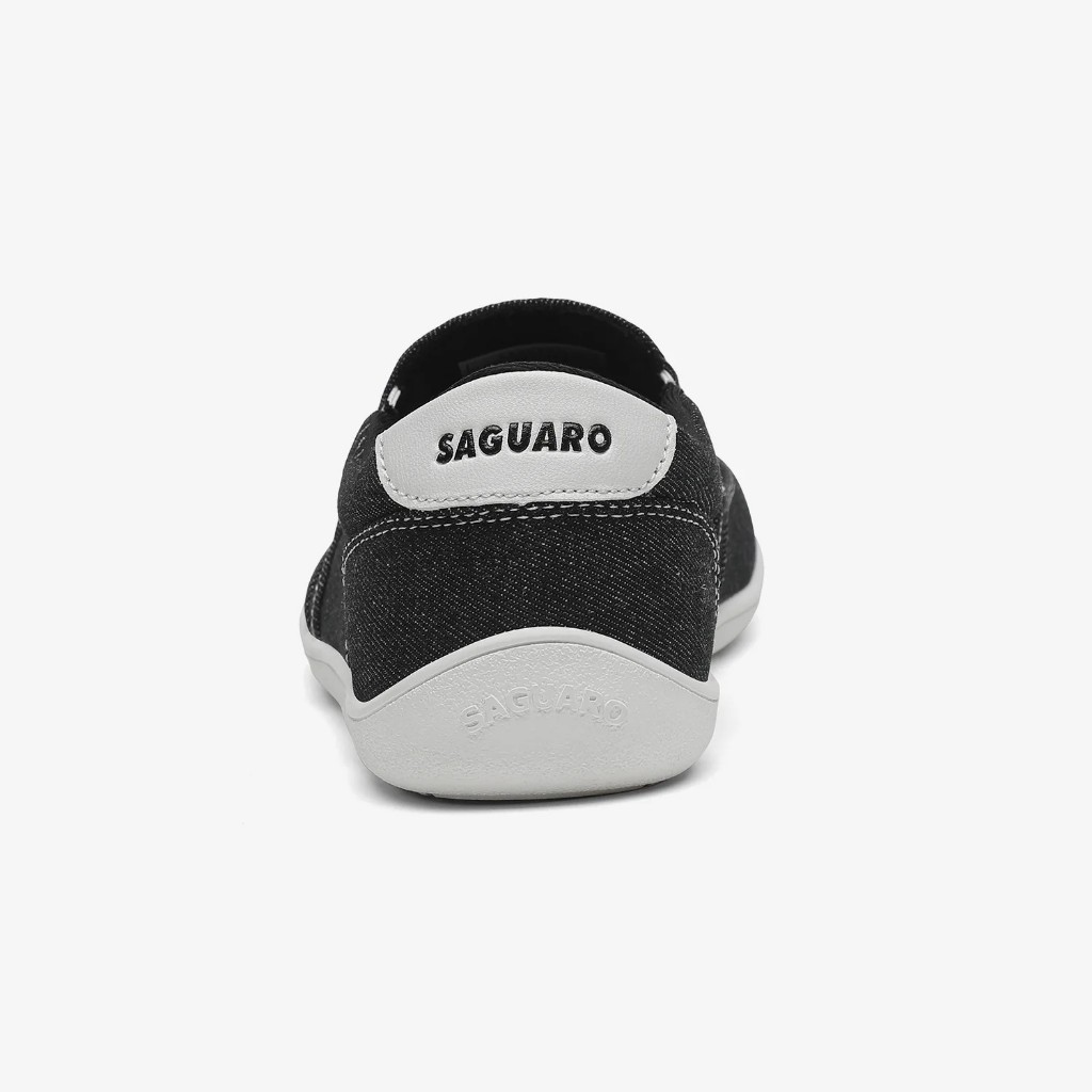 รองเท้า barefoot Saguaro หน้ากว้าง slip-on แบบลำลอง สไตล์มินิมอล Relax V สีดำ