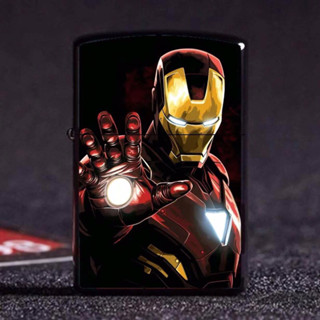 ไฟแช็คน้ำมัน ลาย ไอ รอน แมน (คละลาย 1 ชิ้น) ไฟเปลว ขณะส่งไม่…