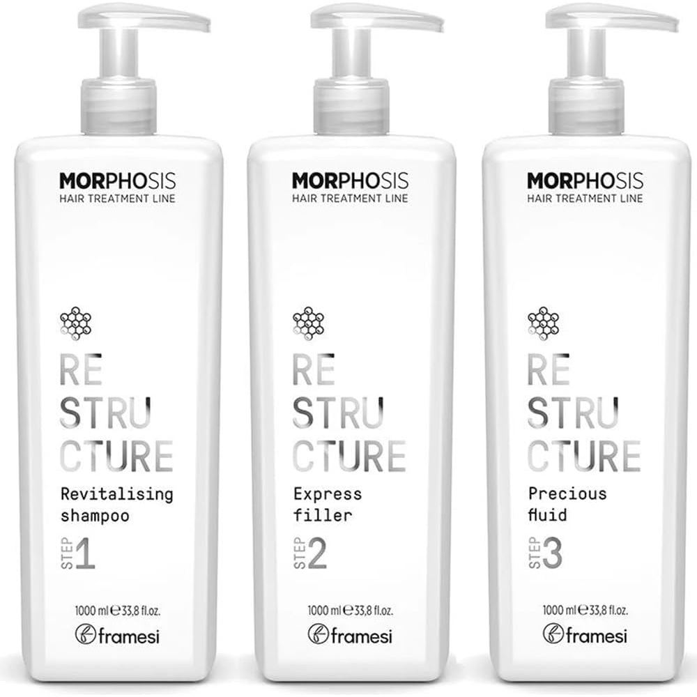 Framesi Morphosis Restructure Revitalising Shampoo(No.1) /Express Filler(No.2) /Precious Fluid(3) ฟื้นฟูผมอย่างล้ำลึก