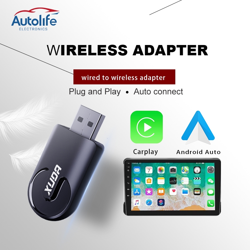 2 in 1 Wireless Carplay ไร้สาย Android Auto USB Dongle Plug And Play