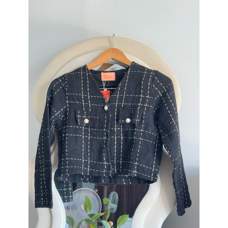 เสื้อคลุมผ้าทวีต แบรนด์ Cookies bear ป้ายห้อย