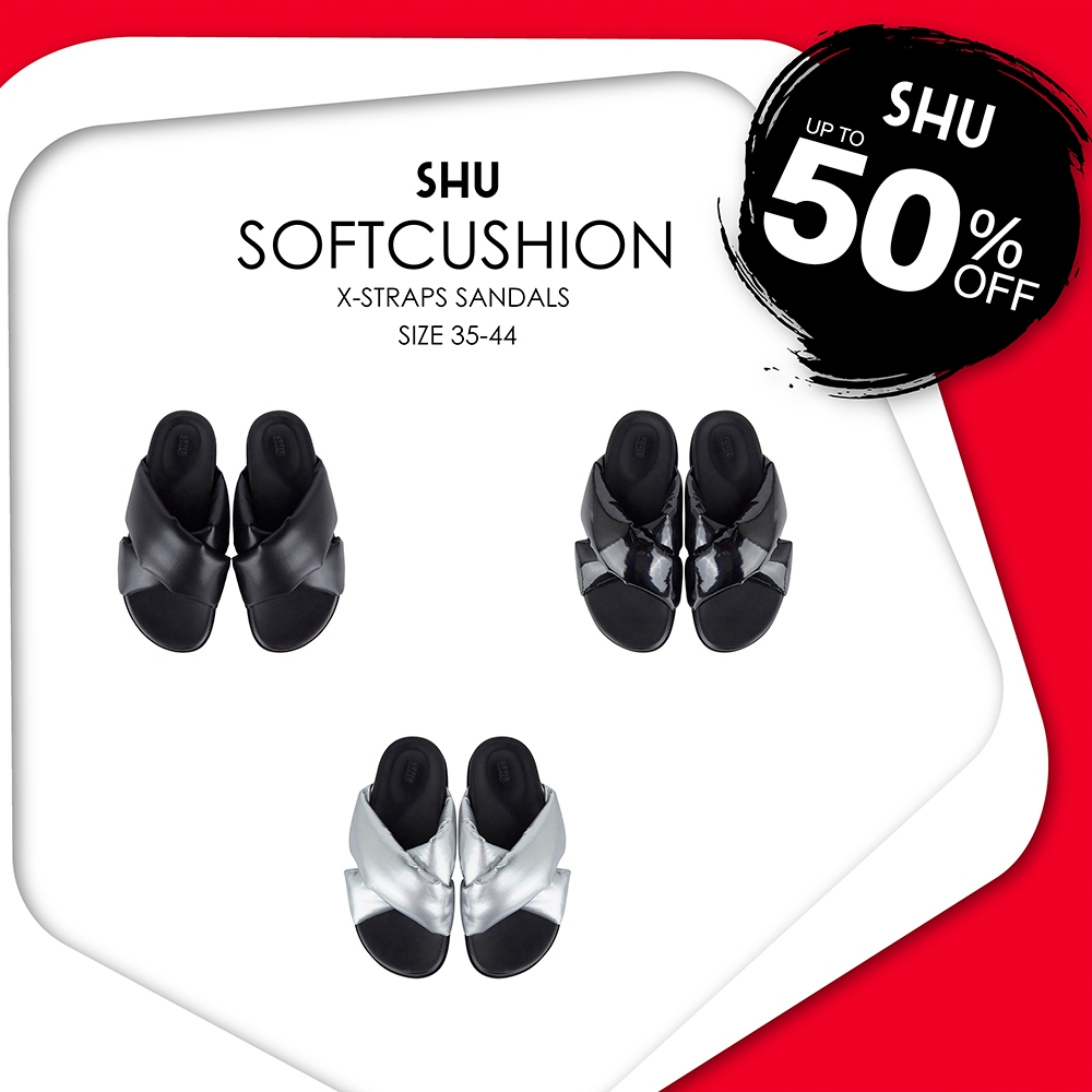 SHU SOFTCUSHION X-STRAPS SANDALS รองเท้าแตะ