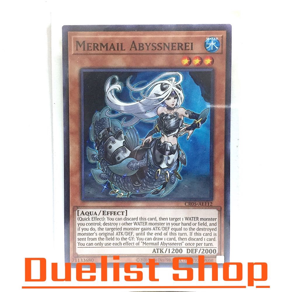 Mermail Abyssnerei (N) Monster Water Level3 [Aqua/Effect] ชุด CR05-AE112 การ์ดยูกิโอ (Yu-Gi-Oh!) OCG Asia ENG