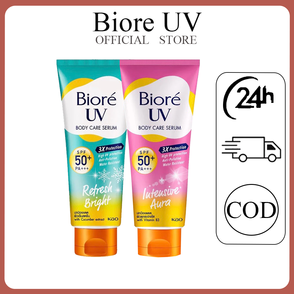 [แท้ %]Biore UV Anti-Pollution Body Care Serum150ml SPF50+/PA+++ บิโอเร ยูวี บอดี้แคร์ เซรั่ม อินเทนซีฟ ออร่า ครีมกันแดด