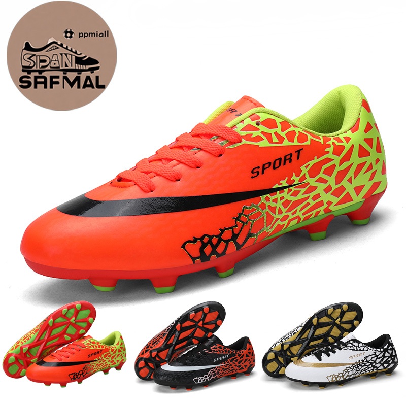 spanymall【บางกอกสปอต】 จัดส่ง 1-2 วัน ผู้ใหญ่ / เด็ก รองเท้าฟุตซอล - สนามหญ้า / สนามฟุตบอลหญ้าเทียม รองเท้าฟุตบอลราคาถูก