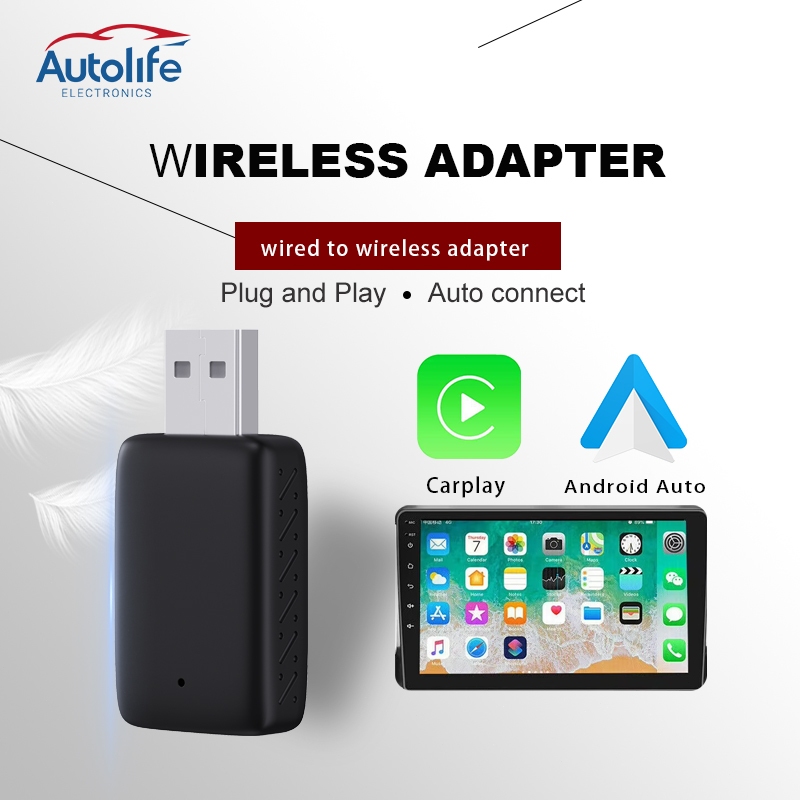 2 in 1 Wireless CarPlay Adapter สำหรับ Phone pple CarPlay Dongle