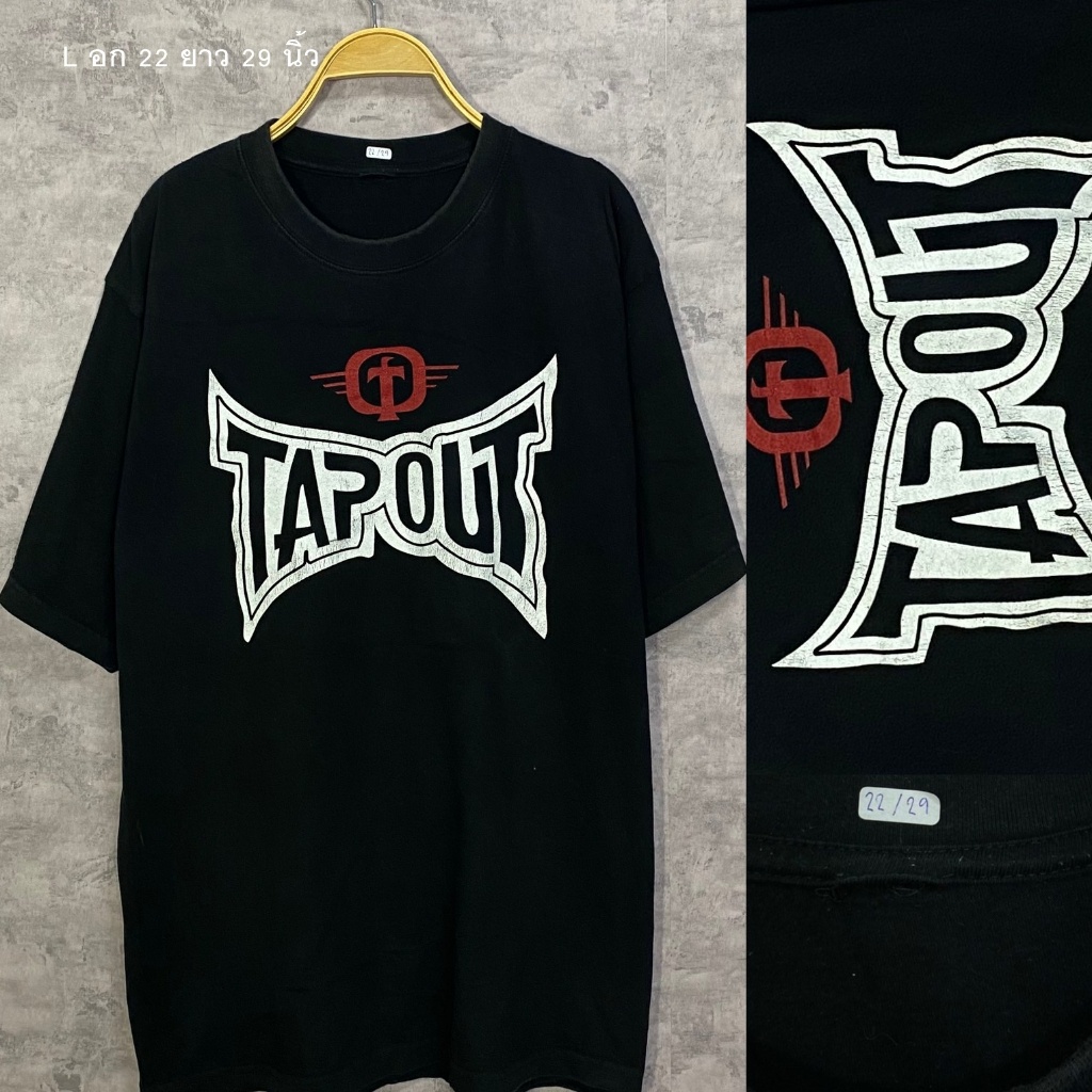 TAPOUT เสื้อยืดมือสองแบรนด์สเก็ต ลายมันส์ size L