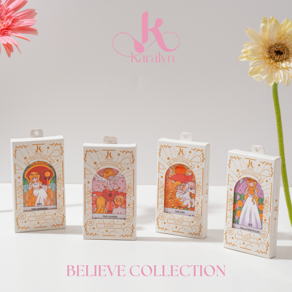 แพ็คเกจใหม่!! KARALYN Believe Collection EDP น้ำหอมไพ่ทาโร่สายมู เสริมดวง ขนาด 20ml. น้ำหอมติดทน 14-16 ชม