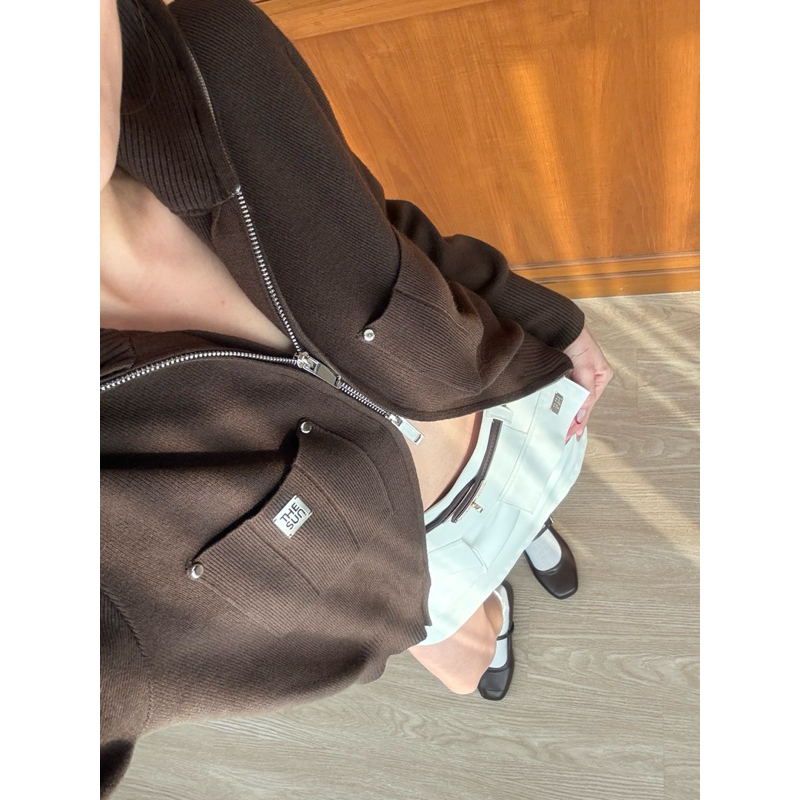 พร้อมส่ง THESUNCO - Mabel Cardigan มาเบล คาร์ดิแกน ซิปรูดได้ 2 ทิศทาง ผ้าหนานุ่มไม่คัน - รูปที่ 2