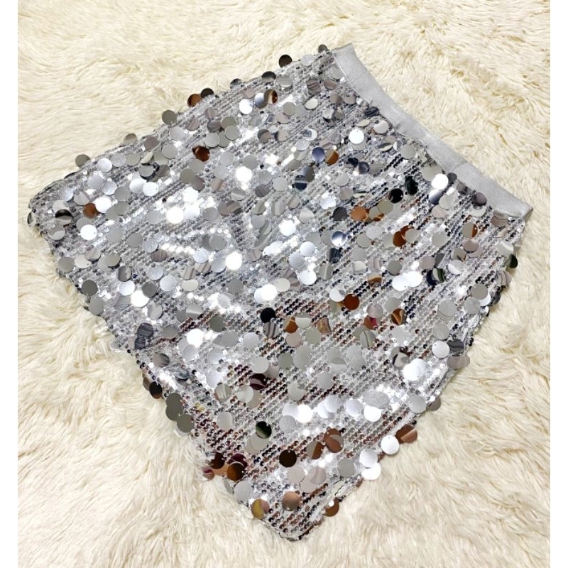พร้อมส่งกดได้เลย กระโปรงสั้นกลิตเตอร์