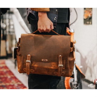 กระเป๋าหนัง Oldman​ messenger​ (หนังล้วน​ Oldman แท้ 100%)