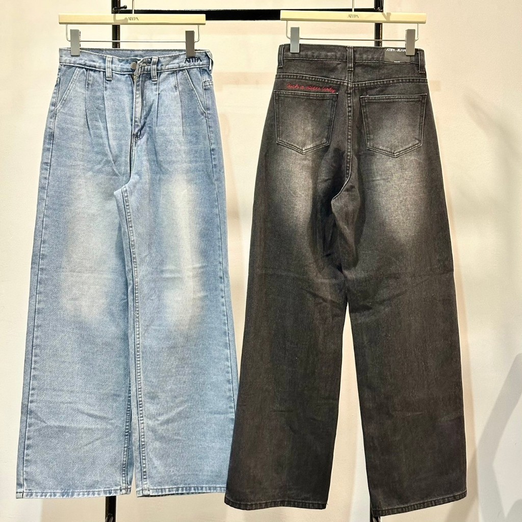 Atipashop - MIKE JEANS กางเกงยีนส์ ขายาว ทรงกระบอกใหญ่