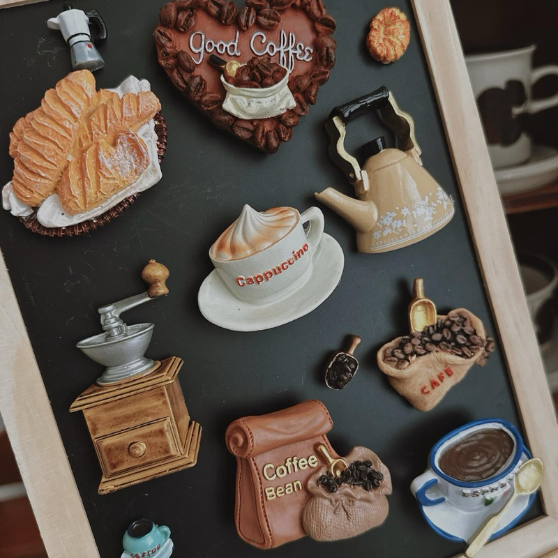 💥จัดส่งไว💥แม่เหล็กติดตู้เย็นรูปอุปกรณ์กาแฟ