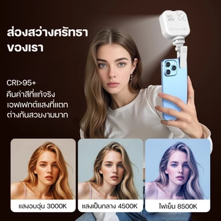 wonew ไฟเซเลป ไฟถ่ายรูปพกพา ปรับความสว่างได้ 10 ระดับฟเซเลป ไฟติดโทรศัพท์ ไฟดารา