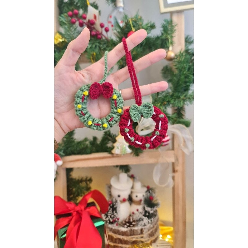 ที่ห้อยกระเป๋า Christmas Wreath งาน Handmade 💯