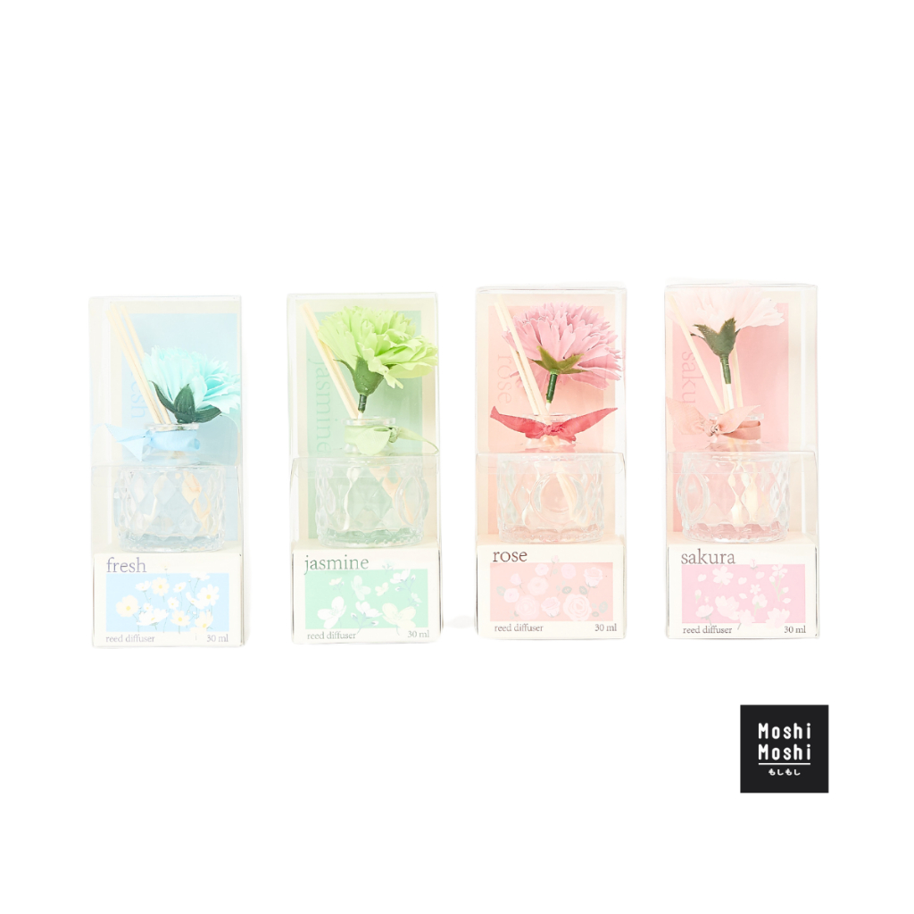 Moshi Moshi น้ำมันหอมระเหย ก้านไม้หอมปรับอากาศ ก้านไม้หอม กลิ่นสดชื่น ขนาด 20 ml. รุ่น 8100023599-23602
